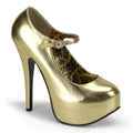 Bordello Womens TEEZE-07 Gold Met Pu