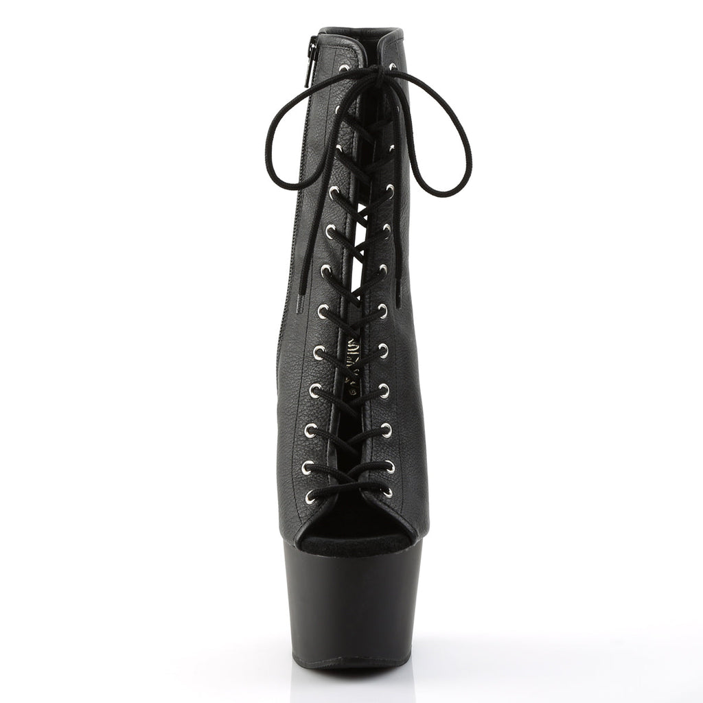 Pleaser Women's Platform Shoes ADORE-1016 Blk Faux Leather/Blk Matte