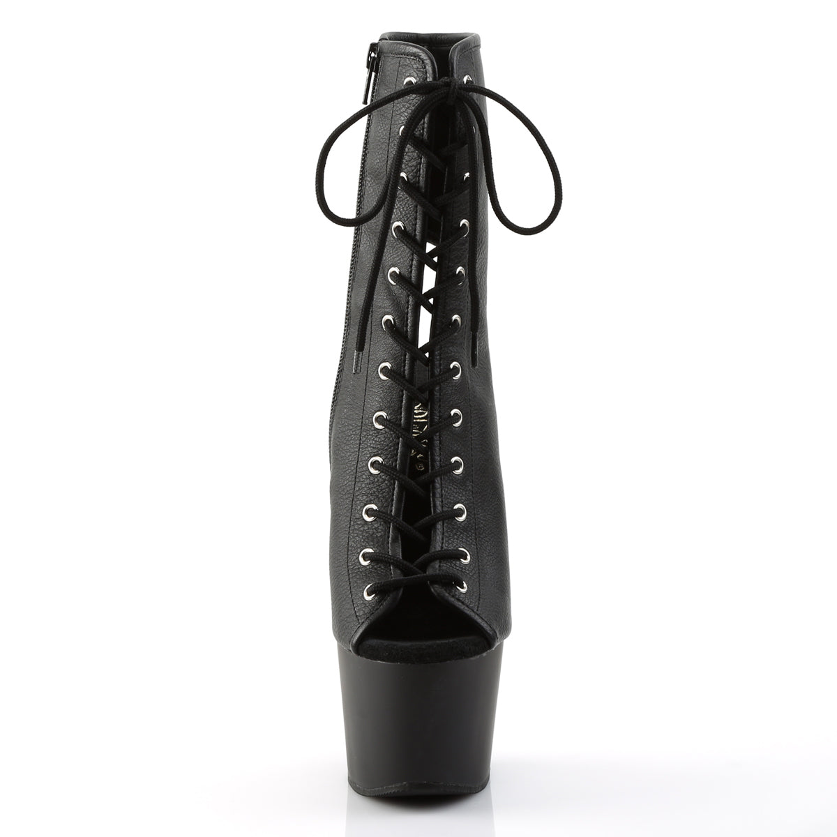 Pleaser Women's Platform Shoes ADORE-1016 Blk Faux Leather/Blk Matte