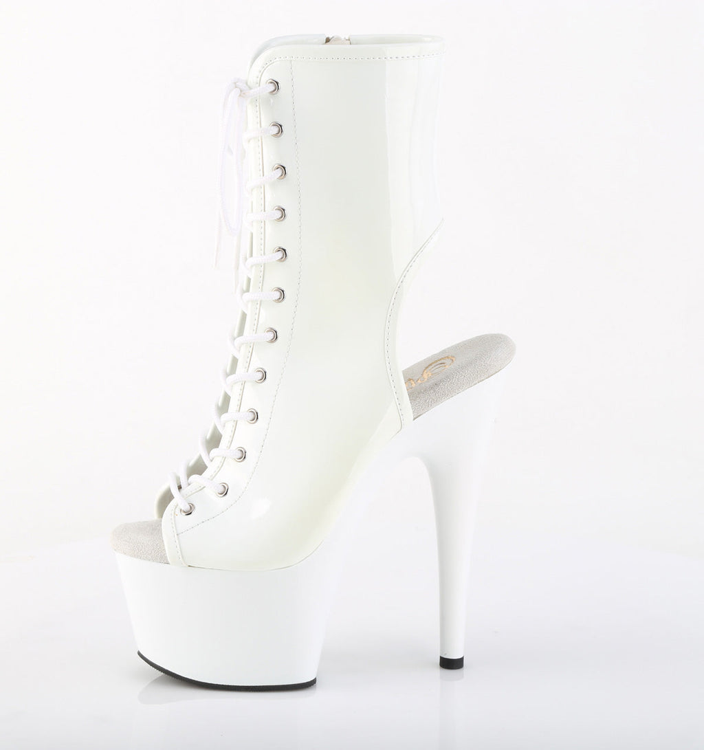 Pleaser Women's Platform Shoes ADORE-1016 Wht Pat/Wht