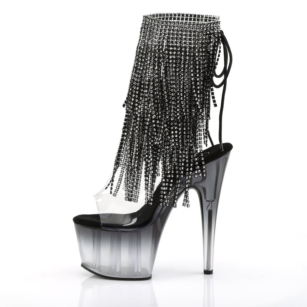 Pleaser Women's Platform Shoes ADORE-1017RSFT Clr-Blk/Blk