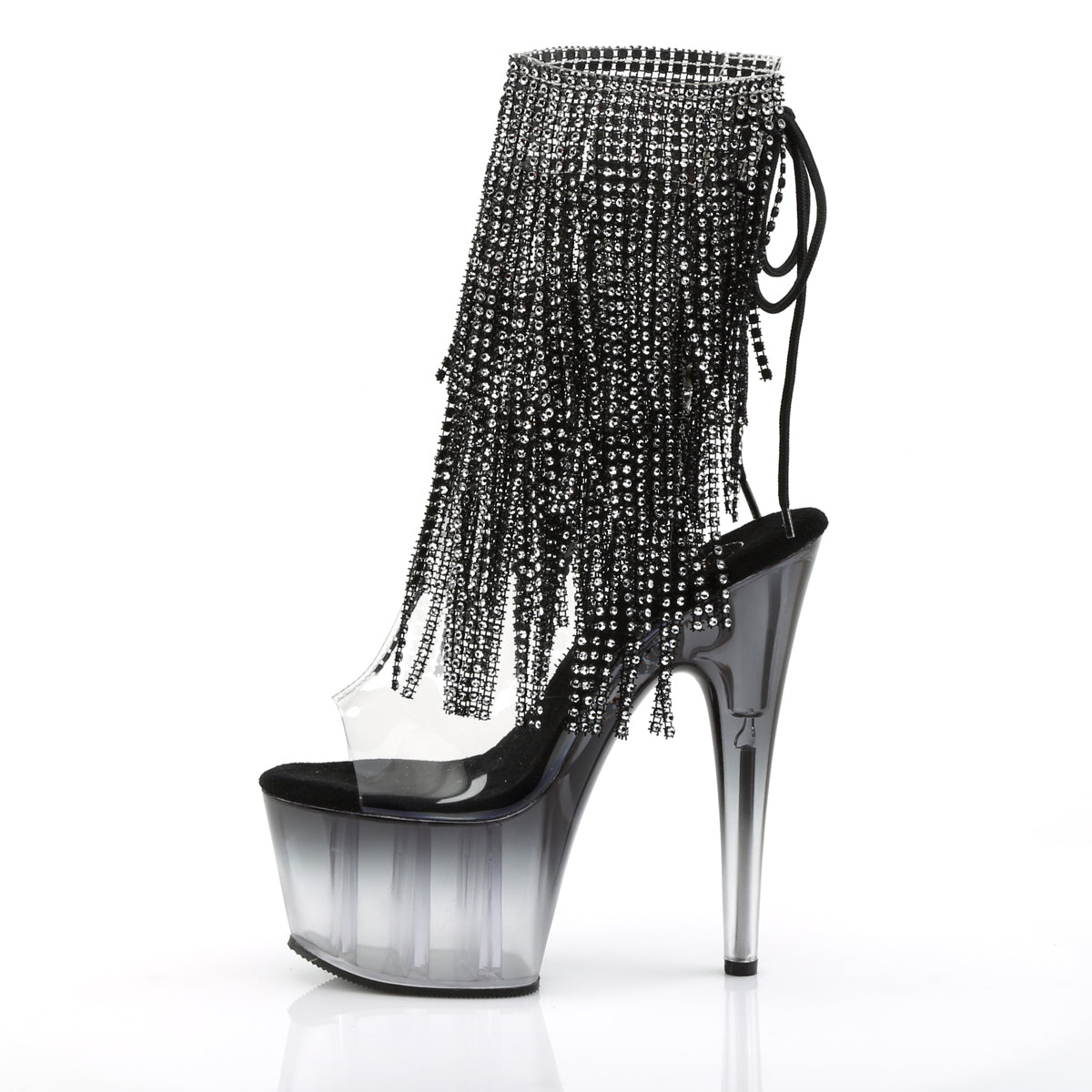 Pleaser Women's Platform Shoes ADORE-1017RSFT Clr-Blk/Blk