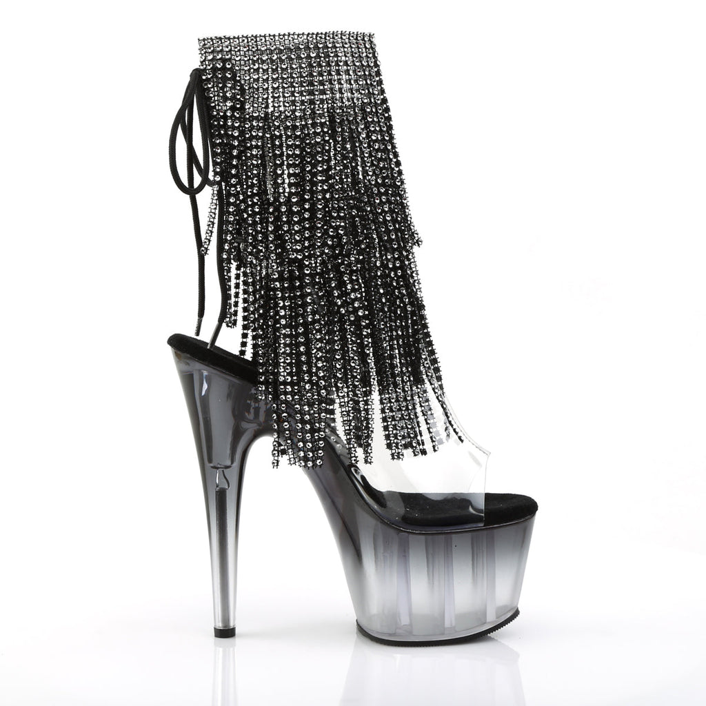 Pleaser Women's Platform Shoes ADORE-1017RSFT Clr-Blk/Blk