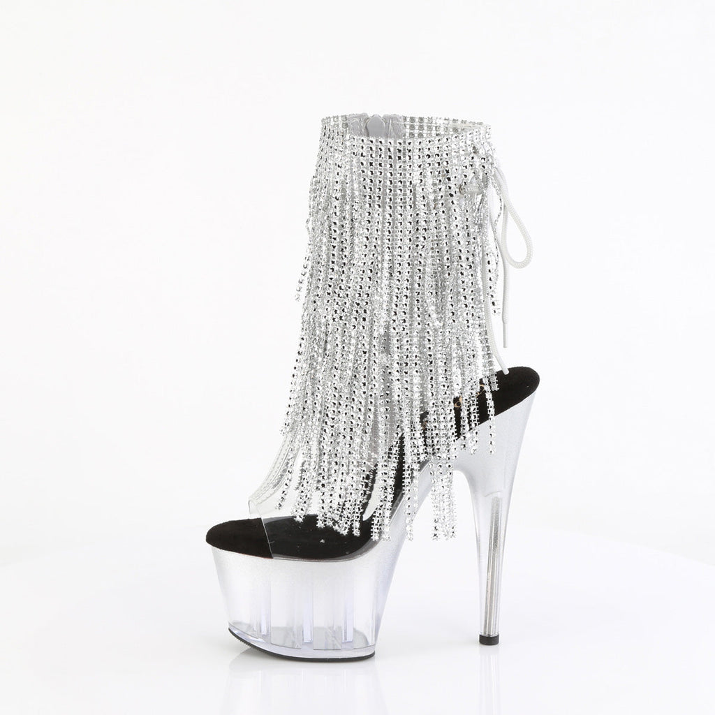 Pleaser Women's Platform Shoes ADORE-1017RSFT Clr-Slv/Slv
