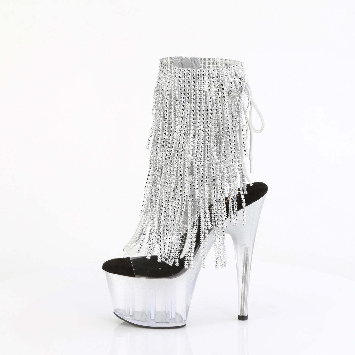 Pleaser Women's Platform Shoes ADORE-1017RSFT Clr-Slv/Slv