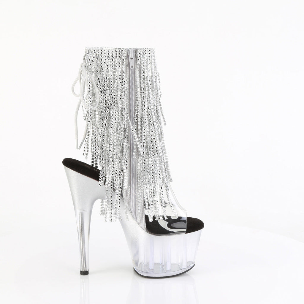 Pleaser Women's Platform Shoes ADORE-1017RSFT Clr-Slv/Slv