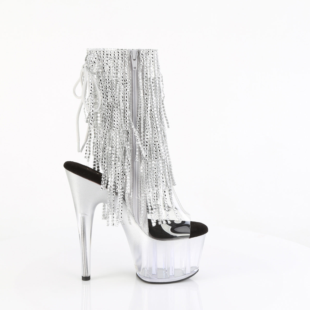Pleaser Women's Platform Shoes ADORE-1017RSFT Clr-Slv/Slv