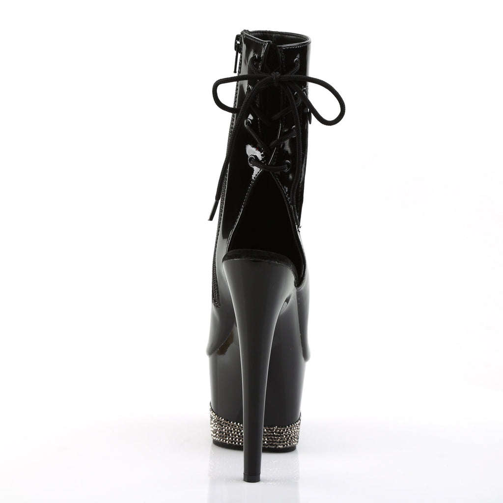 Pleaser Women's Platform Shoes ADORE-1018-3 Blk/Blk-Pewter RS