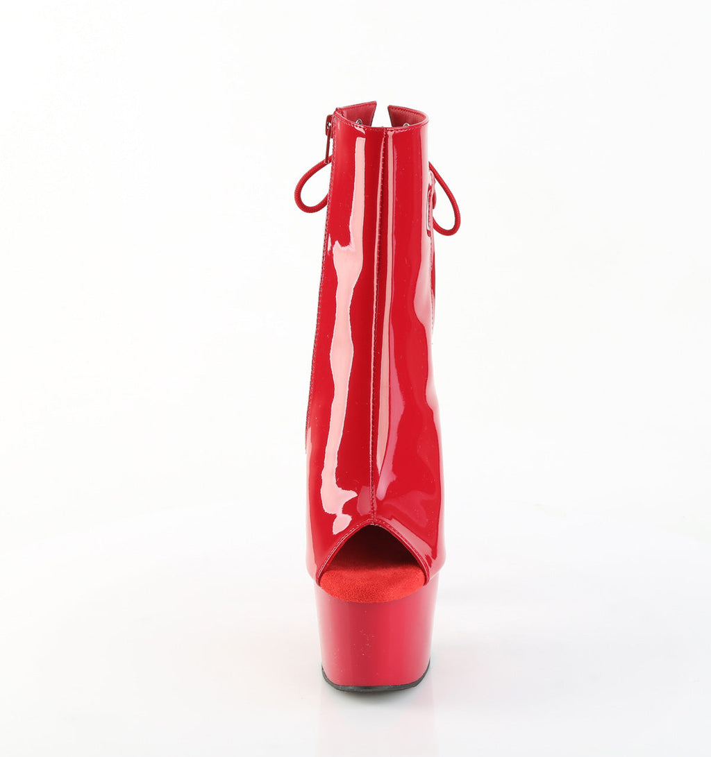 Pleaser Women's Platform Shoes ADORE-1018 Red Pat/Red