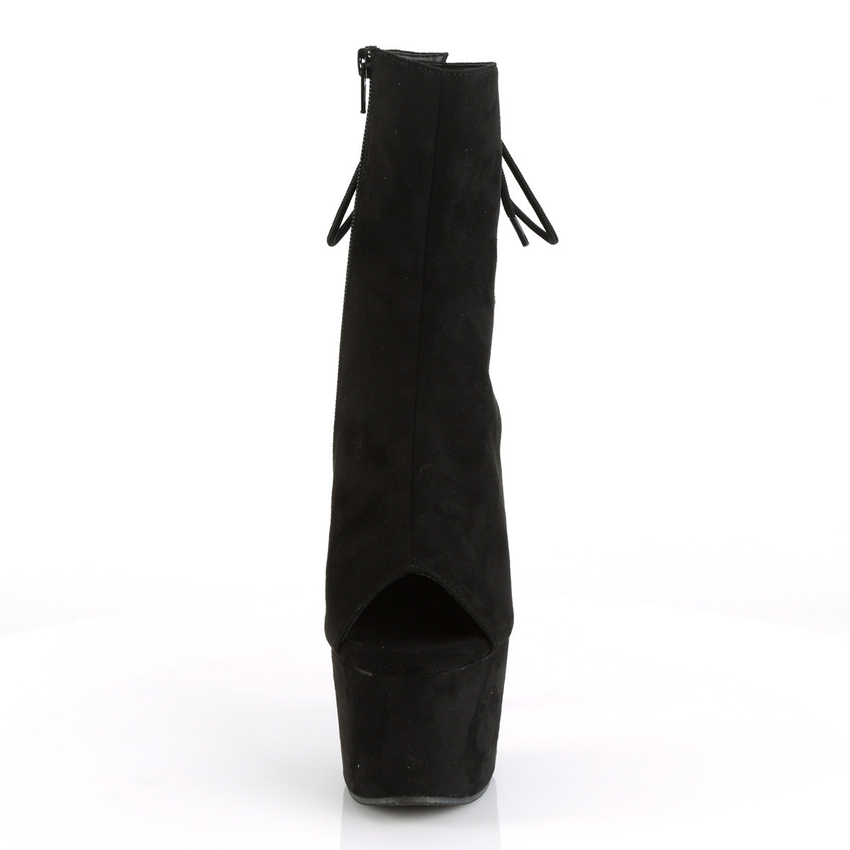 Pleaser Womens Ankle Boots ADORE-1018FS Blk Faux Suede/Blk Suede
