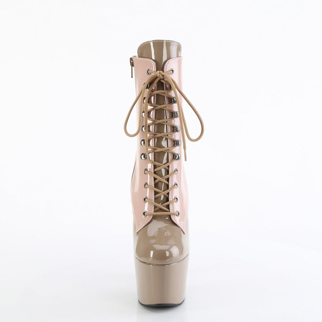 Pleaser Women's Platform Shoes ADORE-1020DC Dusty Pink-Sand Pat/M
