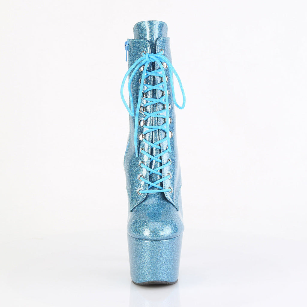 Pleaser Women's Platform Shoes ADORE-1020GP B. Blue Glitter Pat/M