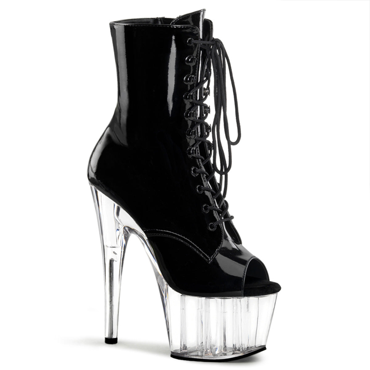 Pleaser Womens Ankle Boots ADORE-1021 Blk Pat/Clr