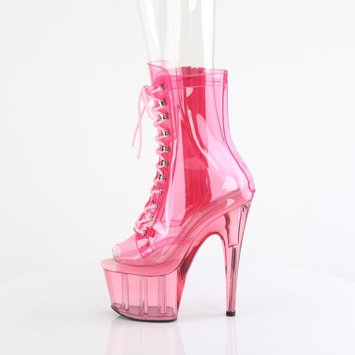 Pleaser   ADORE-1021C-T B. Pink Translucent PVC/B.G. Pink Tinted