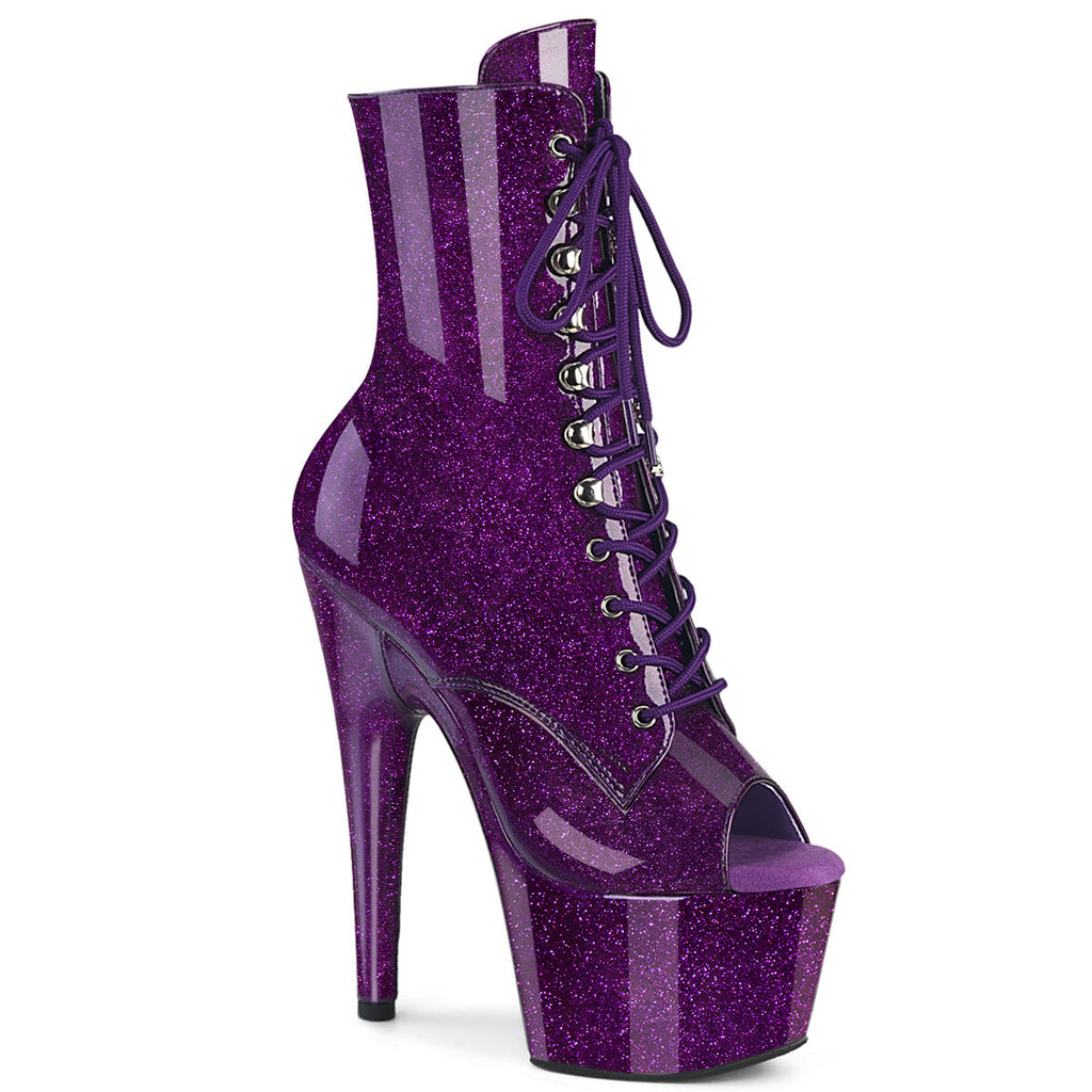 Pleaser Women's Platform Shoes ADORE-1021GP Purple Glitter Pat/M