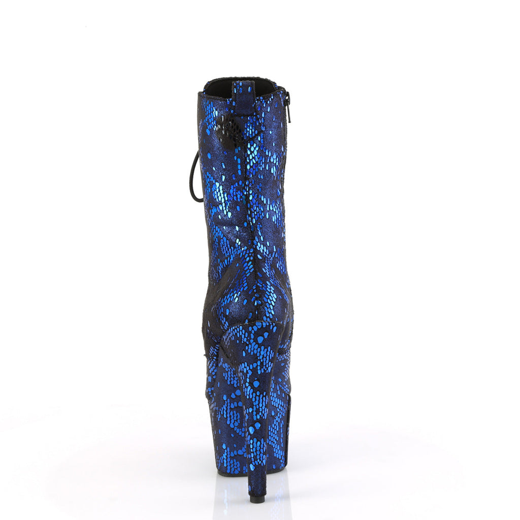 Pleaser   ADORE-1040SPF Blue Metallic Snake Print Fabric/M