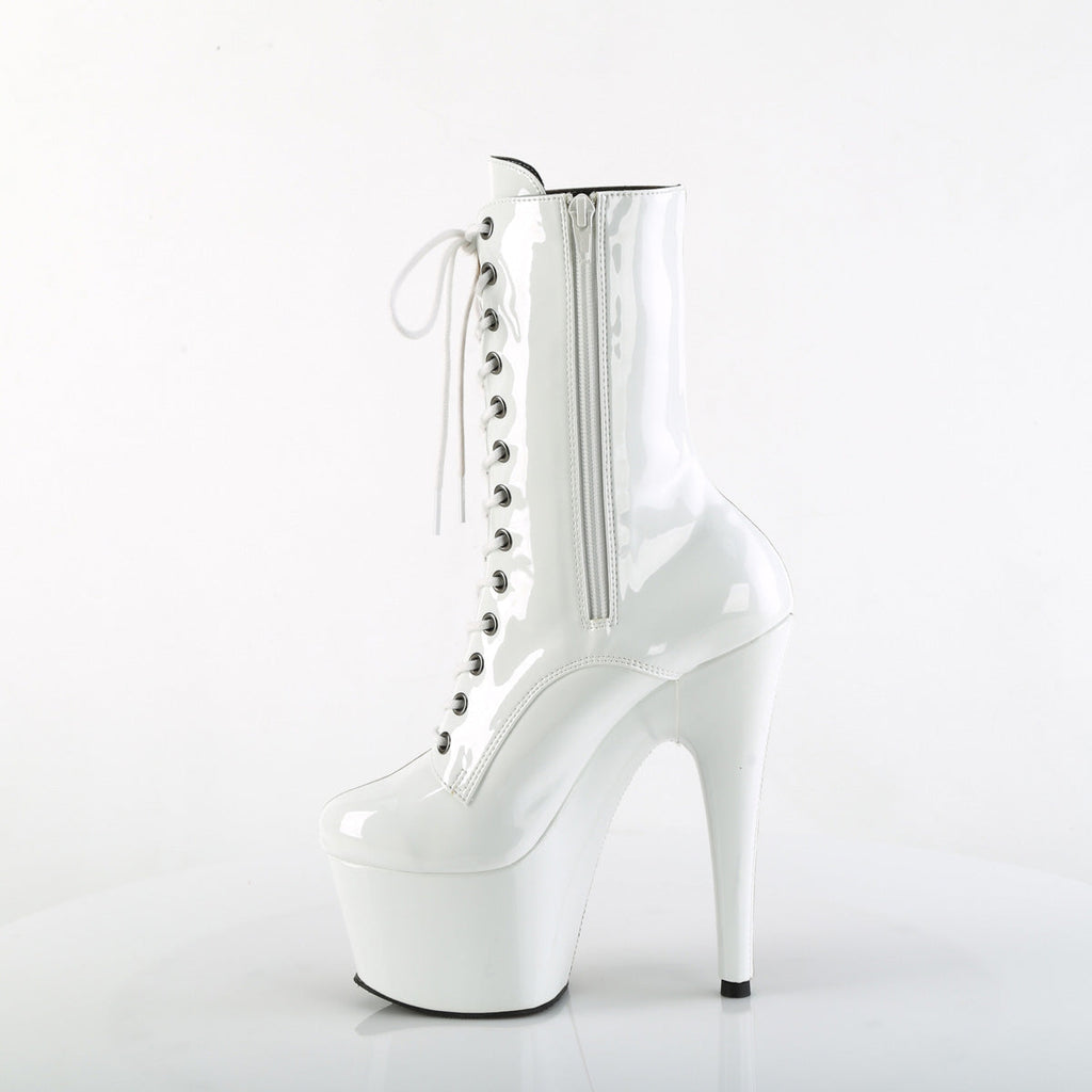 Pleaser   ADORE-1040TT Taupe-Wht Pat/Taupe-Wht