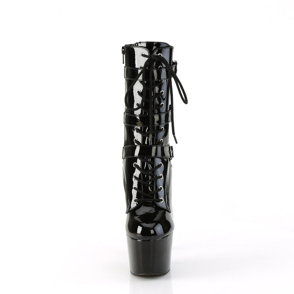 Pleaser   ADORE-1043 Blk Pat/Blk Pat
