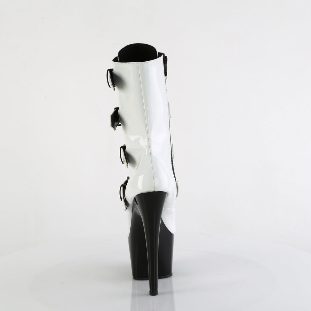 Pleaser   ADORE-1046TT Wht Holo Pat/Blk