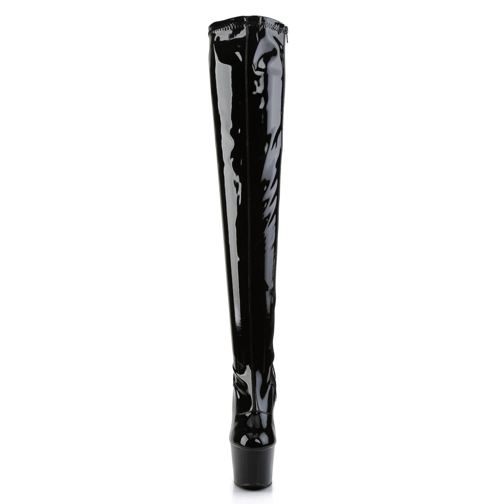 Pleaser Womens Boots ADORE-3000 Blk Str Pat/Blk