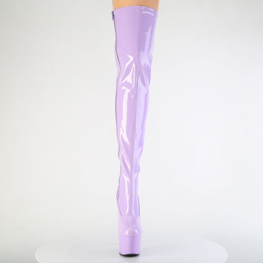 Pleaser Women's Platform Shoes ADORE-3000 Lavender Str. Pat/Lavender
