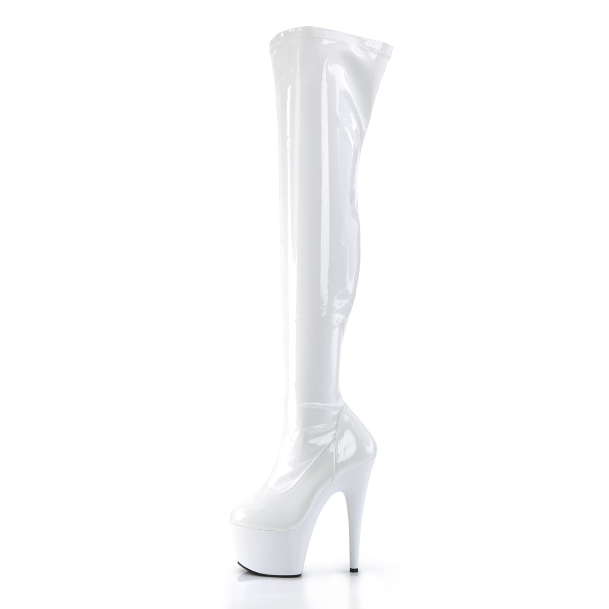 Pleaser Womens Boots ADORE-3000 Wht Str Pat/Wht