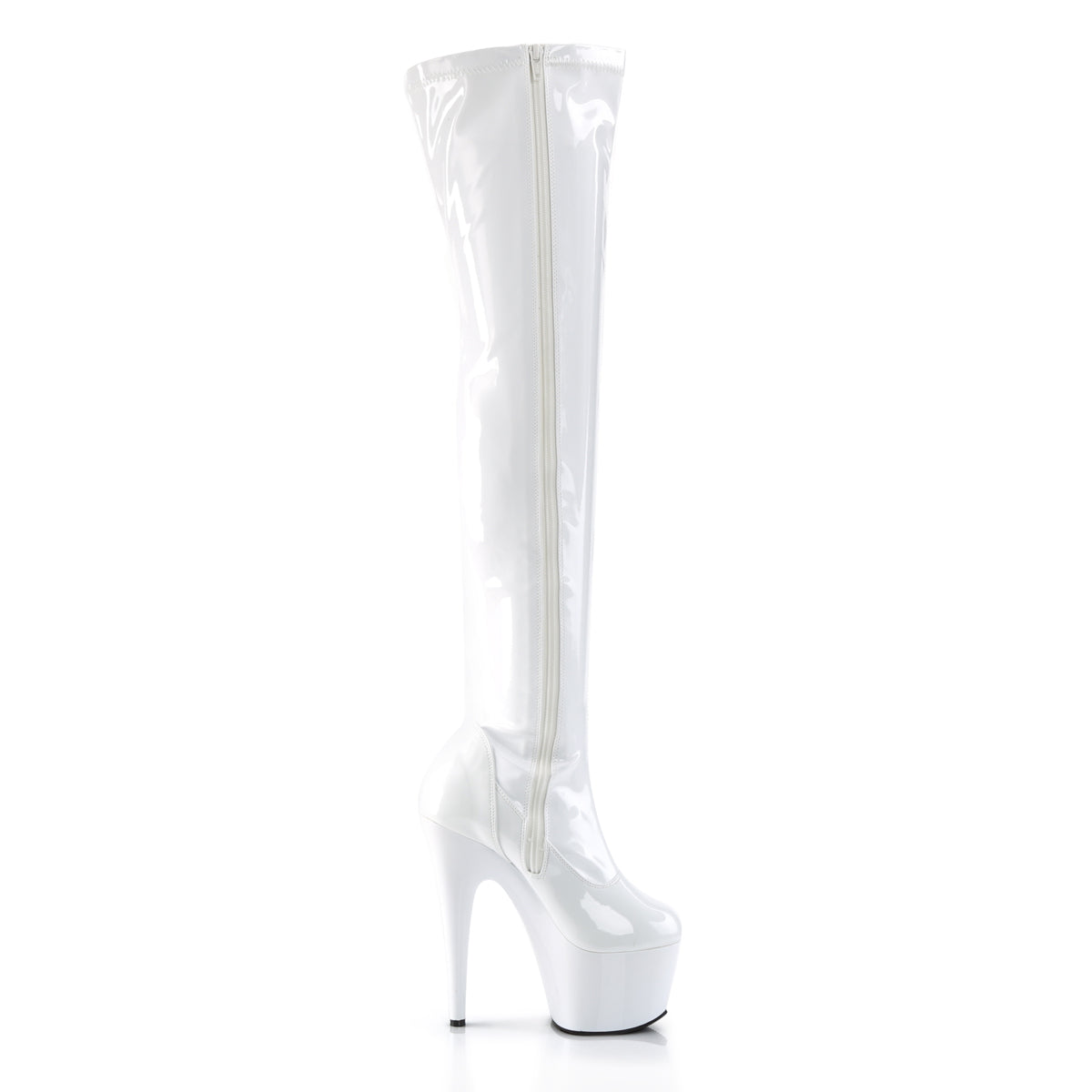 Pleaser Womens Boots ADORE-3000 Wht Str Pat/Wht