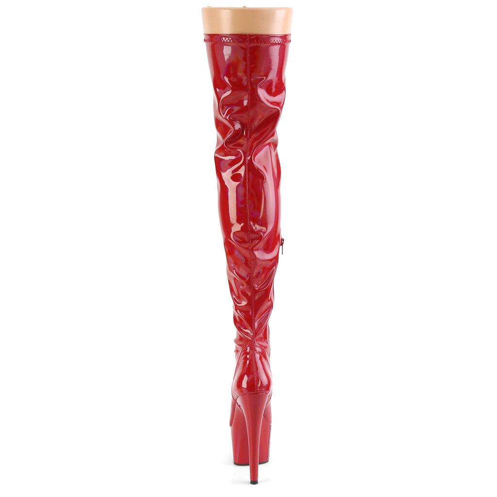 Pleaser Womens Boots ADORE-3000HWR Red Str. Holo/Red Holo
