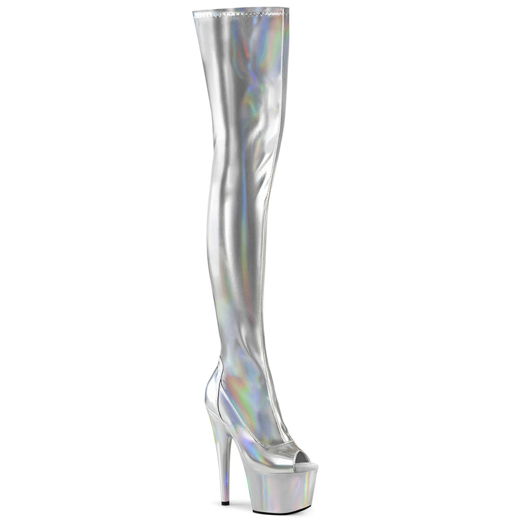 Pleaser   ADORE-3011HWR Slv Str. Holo/Slv Holo