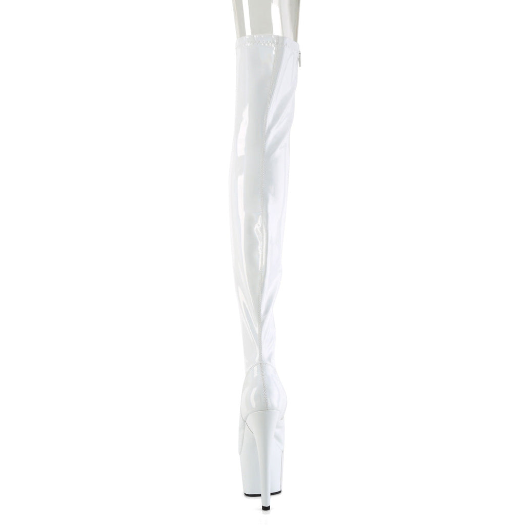 Pleaser   ADORE-3011HWR Wht Str. Holo/Wht Holo