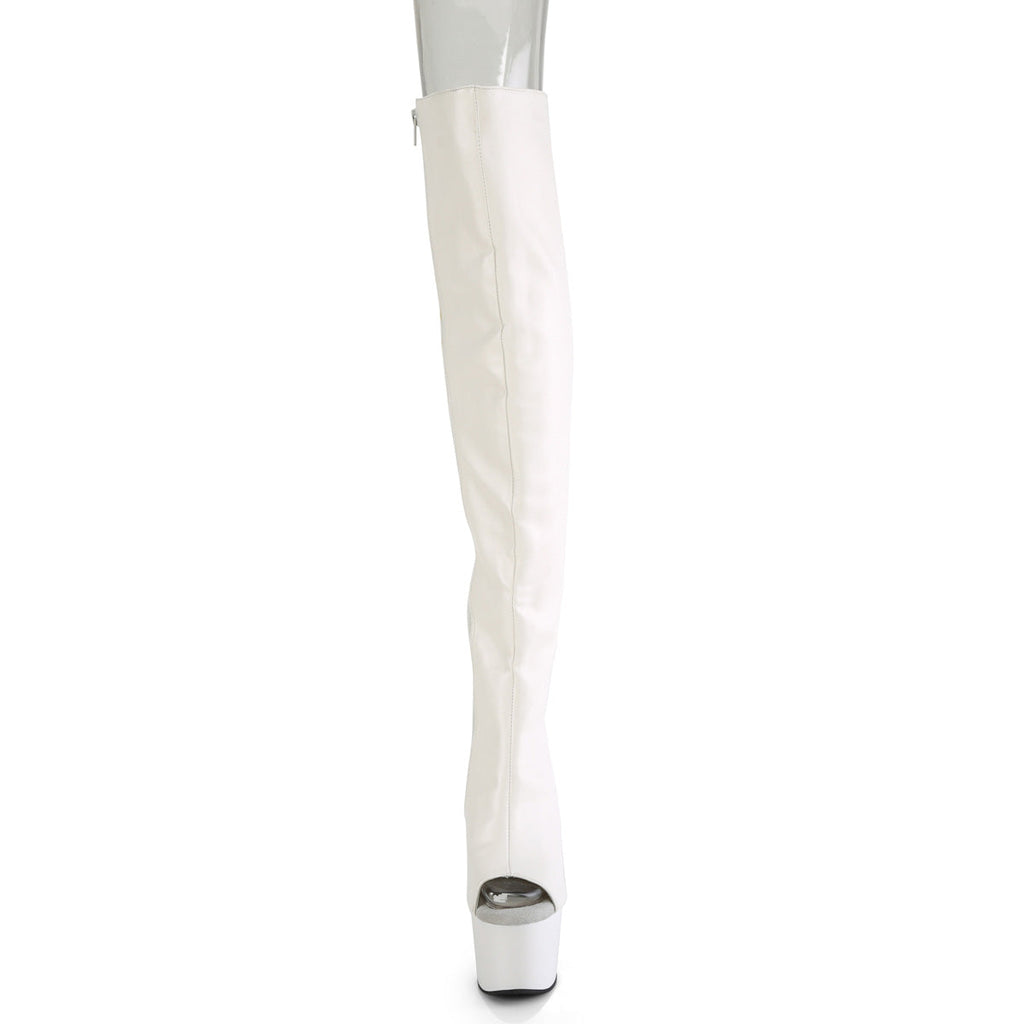 Pleaser   ADORE-3019 Wht Faux Leather/Wht Matte