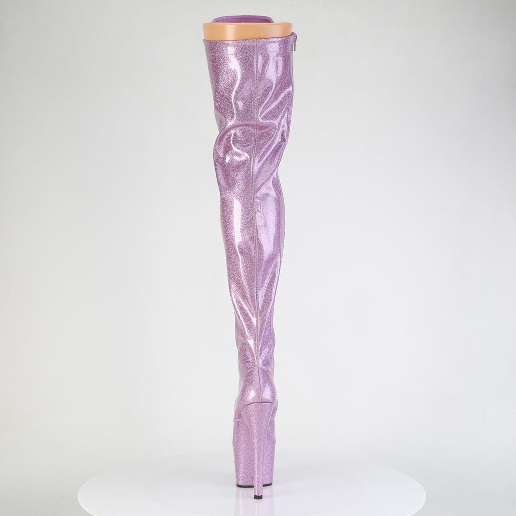 Pleaser Women's Platform Shoes ADORE-3020GP Lilac Glitter Pat/M