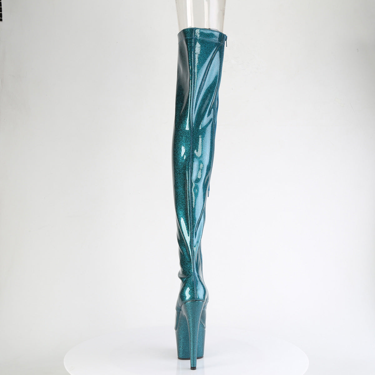 Pleaser Women's Platform Shoes ADORE-3021GP Teal  Glitter Pat/M