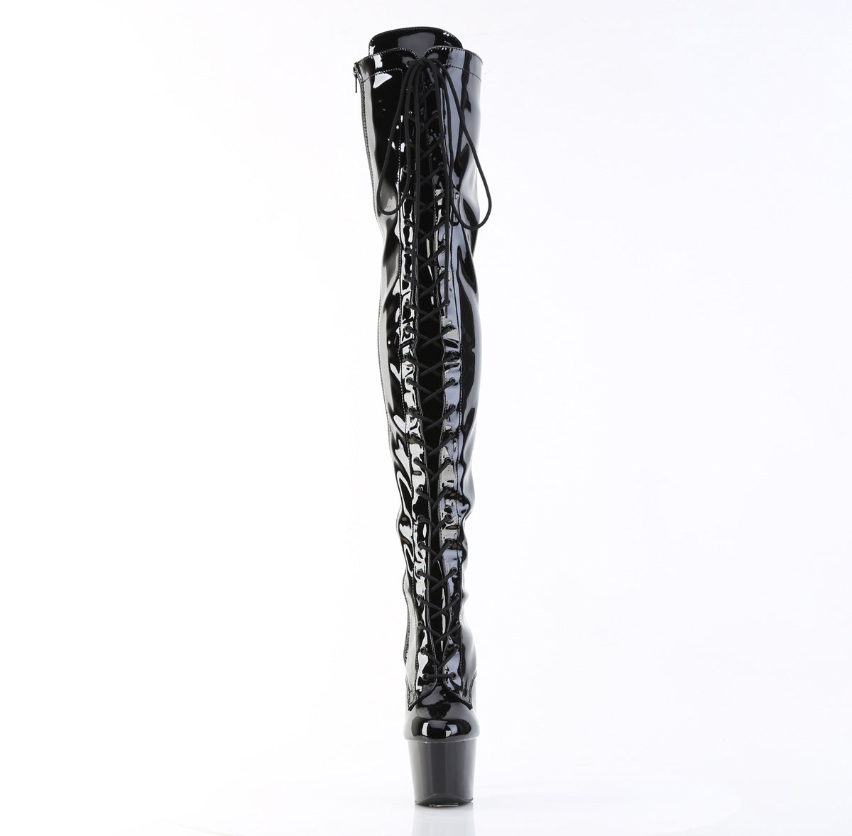 Pleaser Womens Boots ADORE-3023 Blk Str Pat/Blk