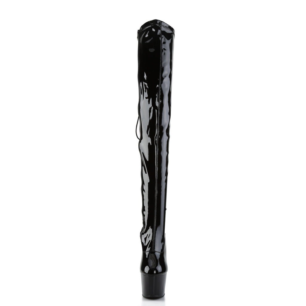 Pleaser Womens Boots ADORE-3063 Blk Str Pat/Blk