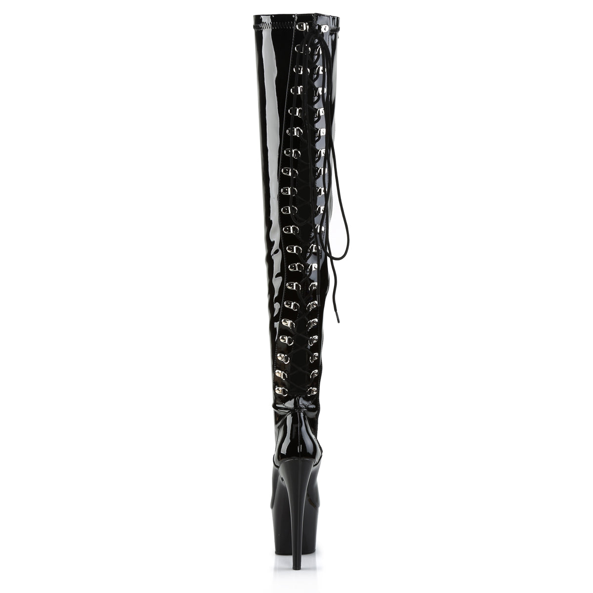 Pleaser Women's Platform Shoes ADORE-3063 Blk Str Pat/Blk