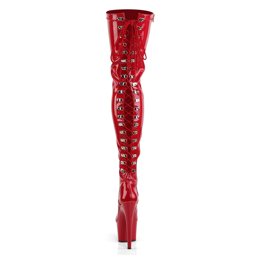 Pleaser Womens Boots ADORE-3063 Red Str Pat/Red
