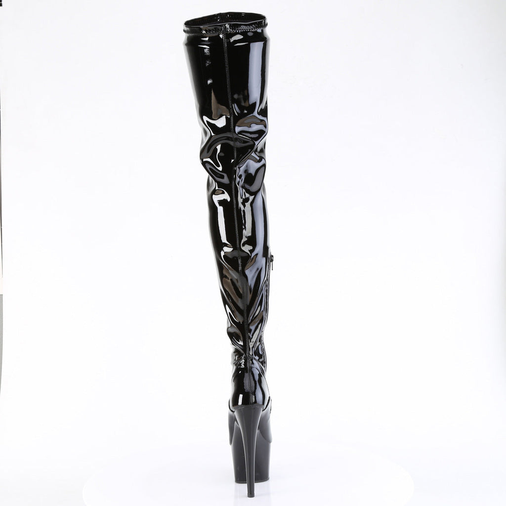 Pleaser   ADORE-4000 Blk Str. Pat/Blk