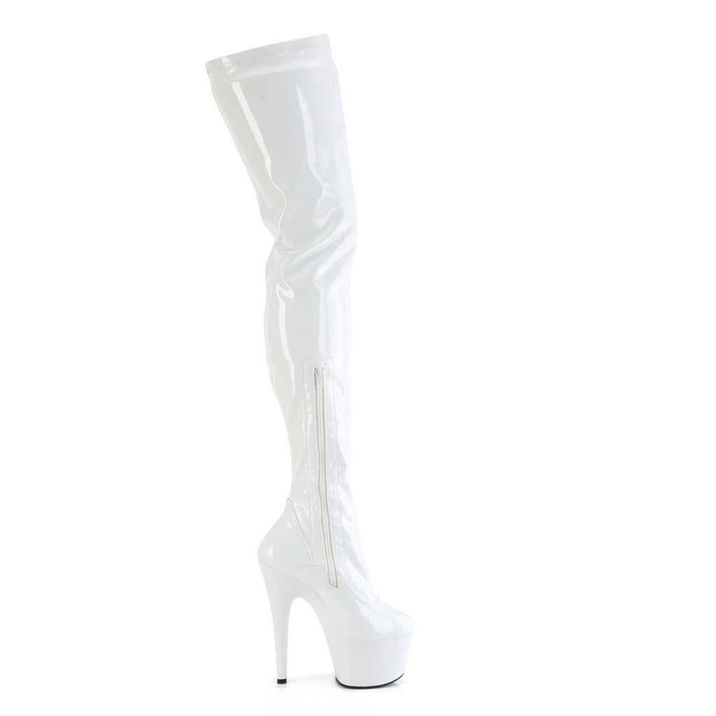 Pleaser   ADORE-4000 Wht Str Pat/Wht