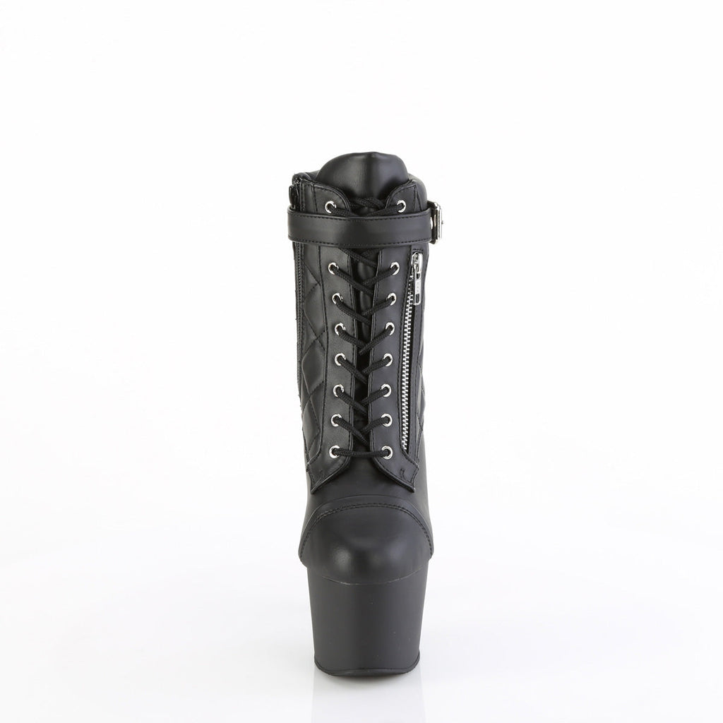 Pleaser   ADORE-700-05 Blk Faux Leather/Blk Matte
