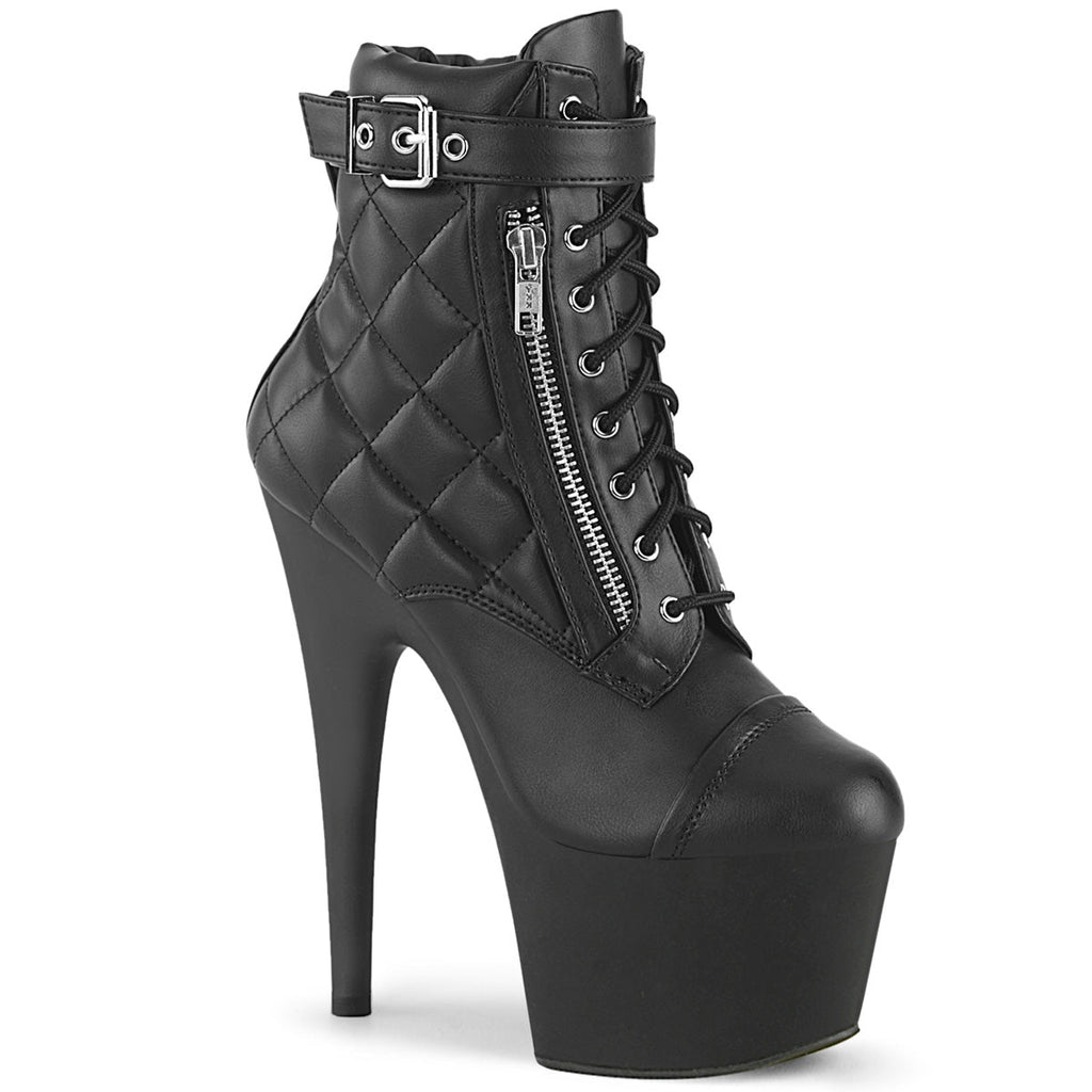 Pleaser   ADORE-700-05 Blk Faux Leather/Blk Matte
