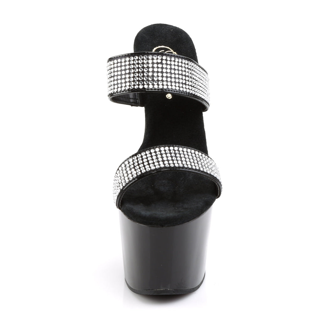 Pleaser Womens Sandals ADORE-702-2 Blk/Blk