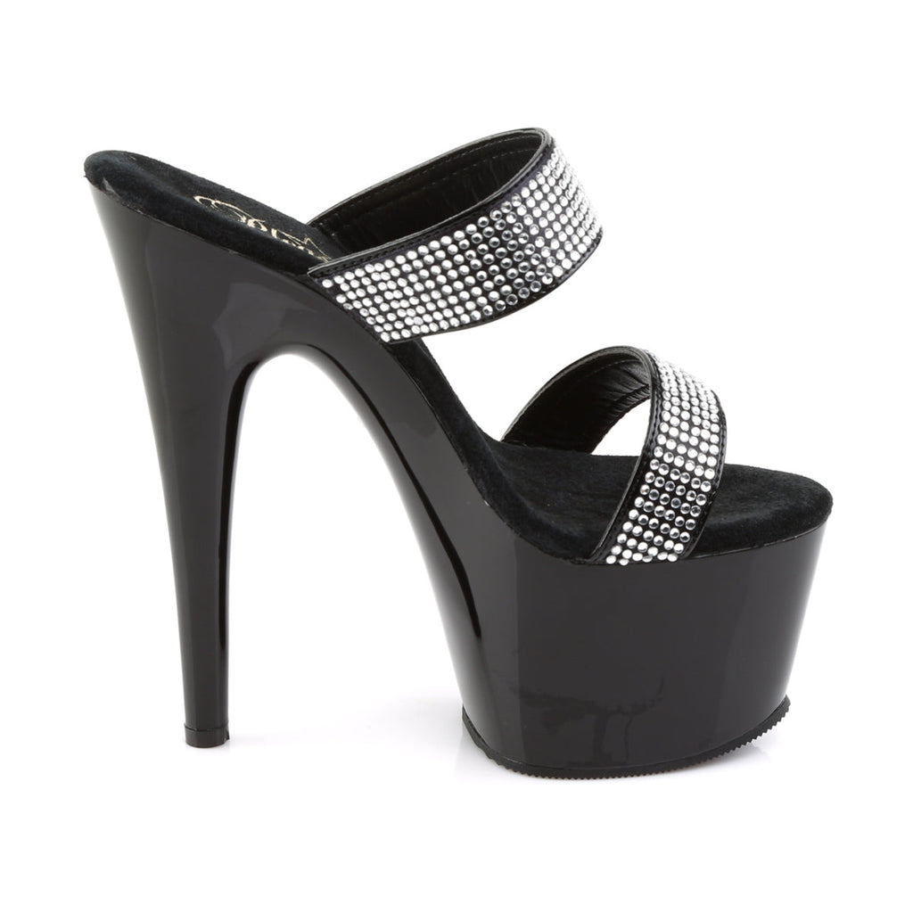 Pleaser Womens Sandals ADORE-702-2 Blk/Blk
