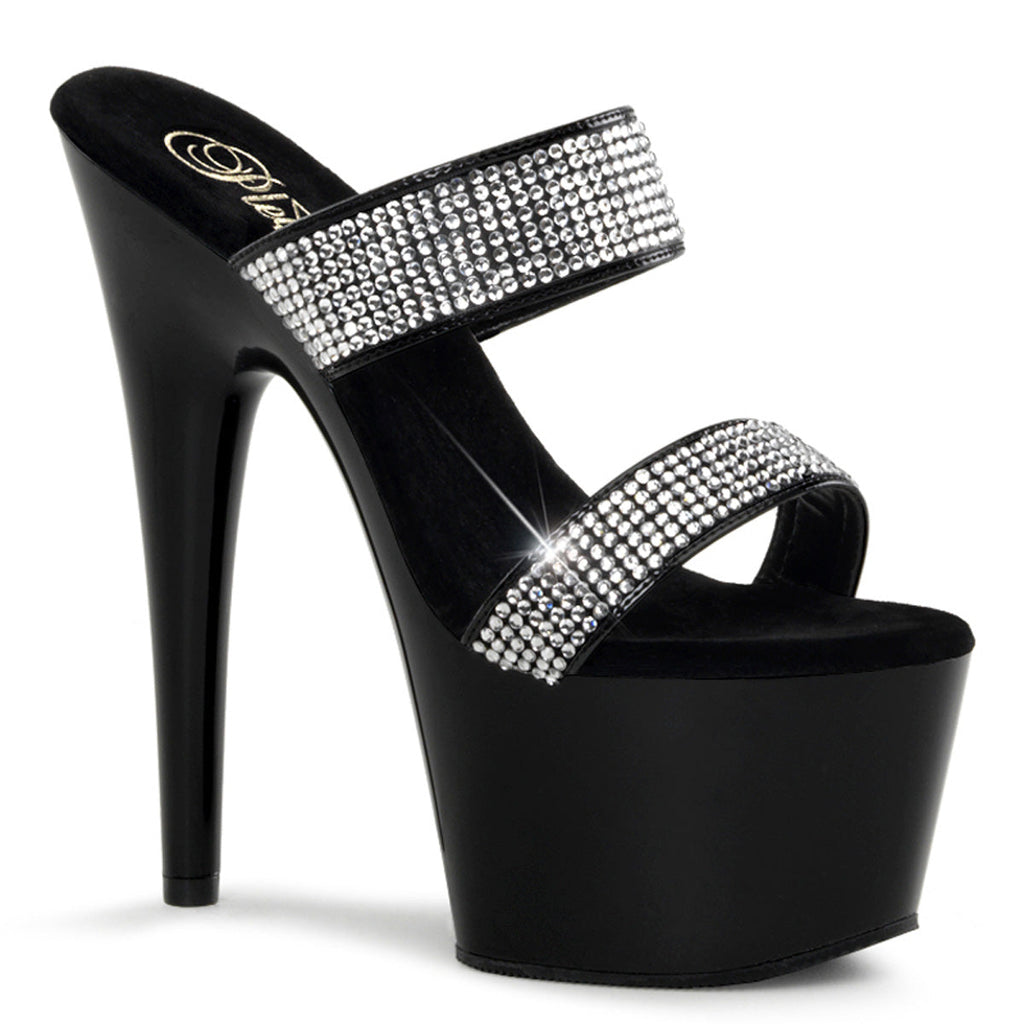 Pleaser Womens Sandals ADORE-702-2 Blk/Blk