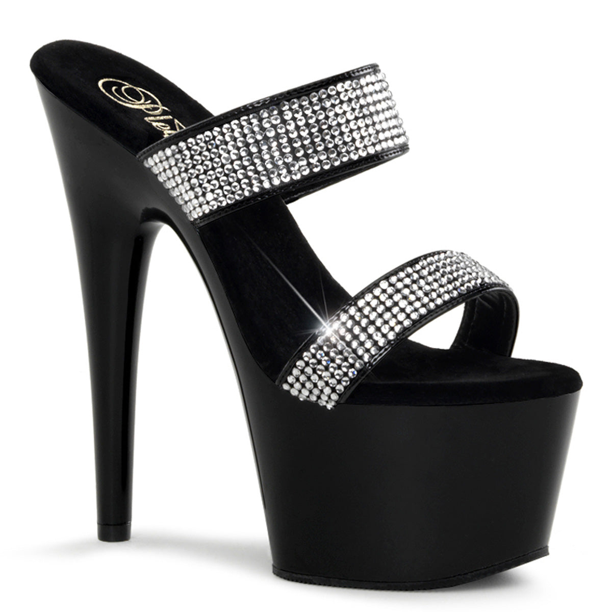 Pleaser Womens Sandals ADORE-702-2 Blk/Blk