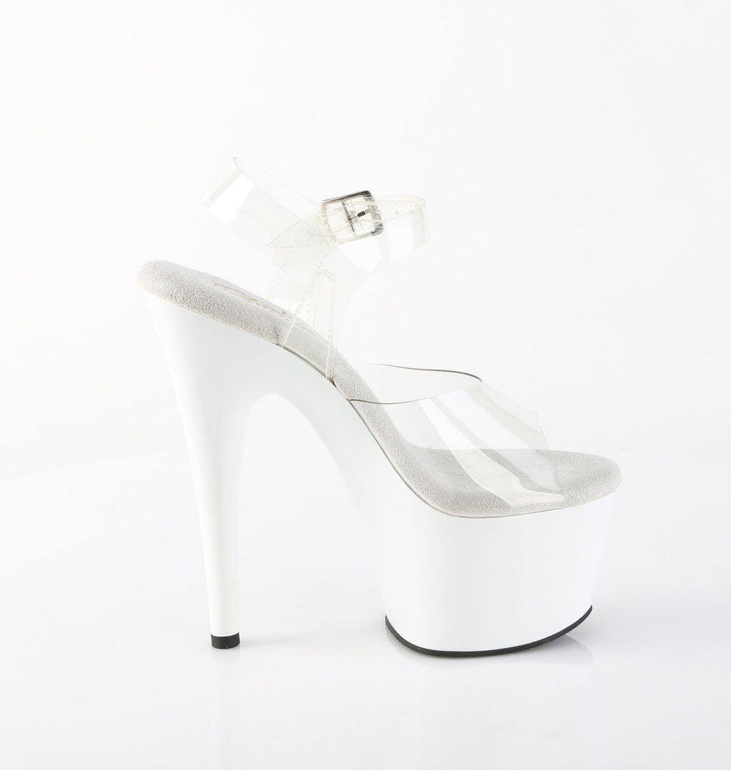 Pleaser Women's Platform Shoes ADORE-708 Clr/Wht
