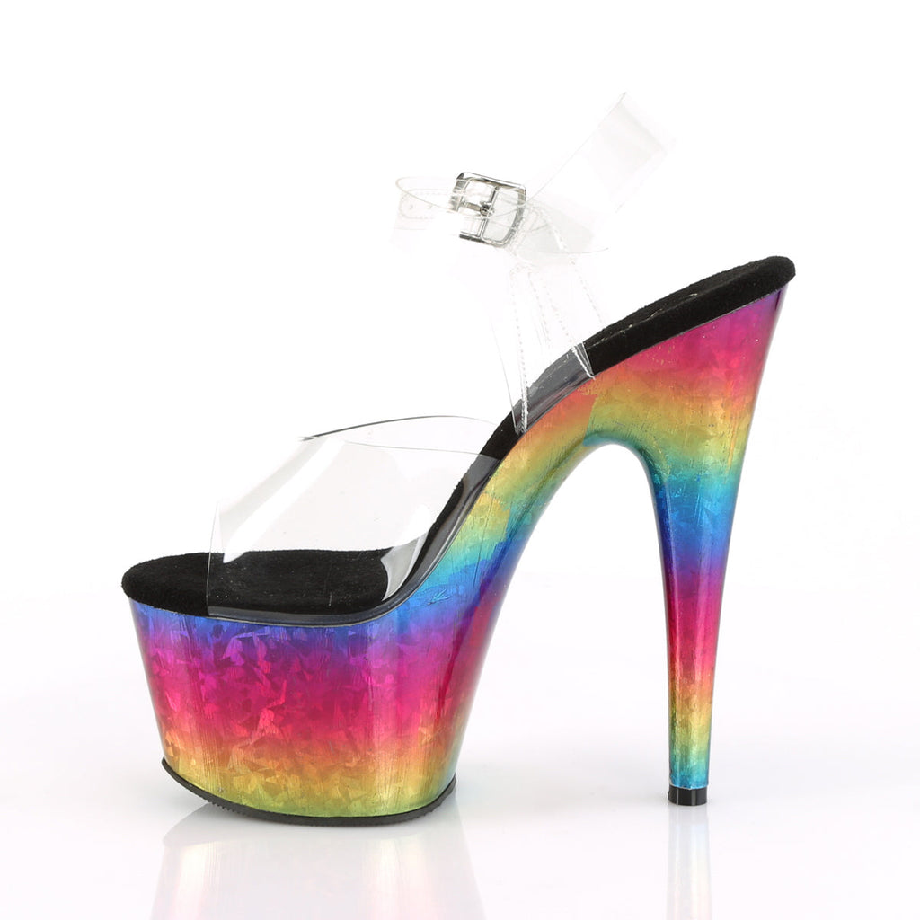 Pleaser   ADORE-708MRB Clr/Metallic Rainbow