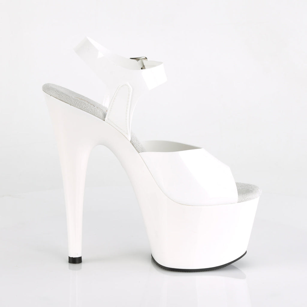 Pleaser Womens Sandals ADORE-708N Wht (Jelly-Like) TPU/Wht