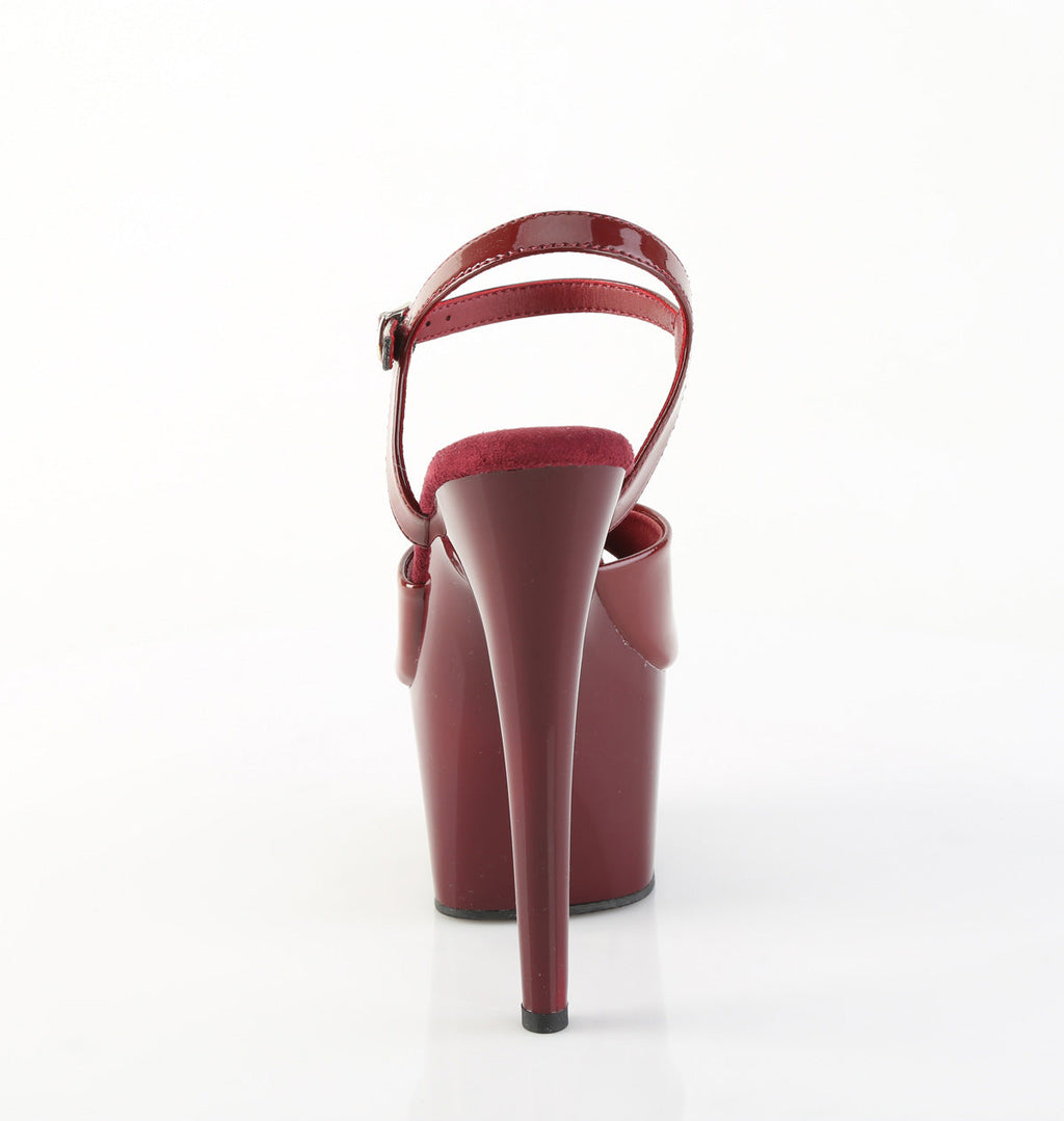 Pleaser Women's Platform Shoes ADORE-709 Burgundy Pat/Burgundy