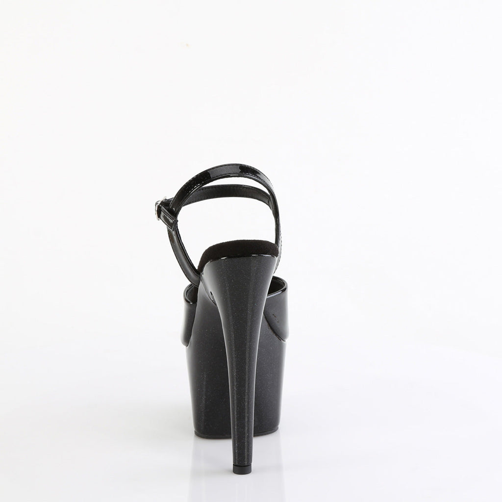 Pleaser   ADORE-709GP Blk Glitter Pat/M